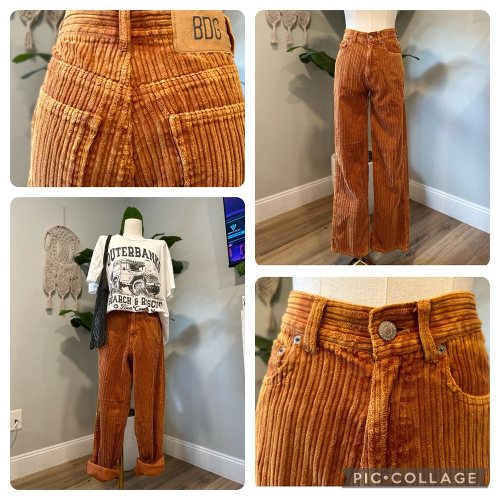 Urban Outfitters BDG • Corduroy Wide leg pant, burnt orange color, size 24